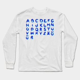 German alphabet. Back to school soon. Letters for children. Study. Long Sleeve T-Shirt